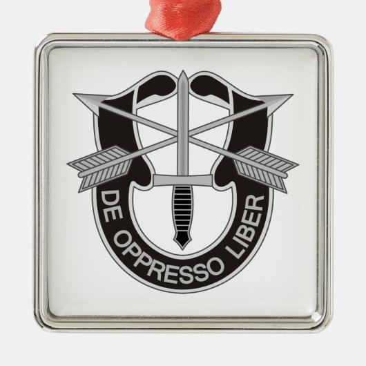 Speciale strijdkrachten SF de Oppresso Liber Metalen Ornament (Voorkant)