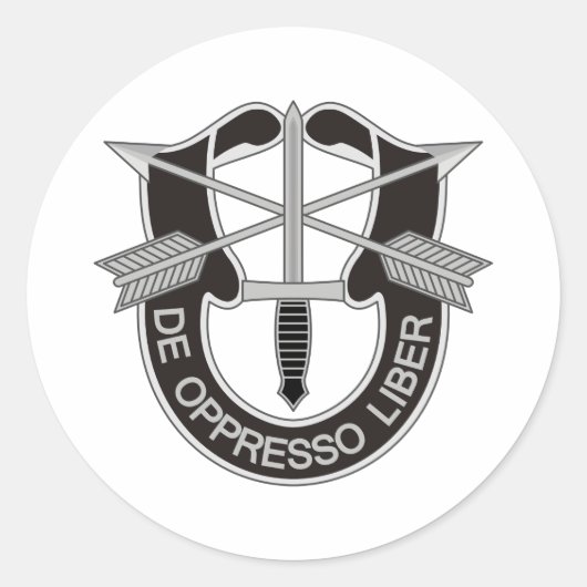 Speciale strijdkrachten SF de Oppresso Liber Ronde Sticker (Voorkant)