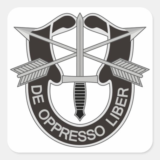 Speciale strijdkrachten SF de Oppresso Liber Vierkante Sticker (Voorkant)