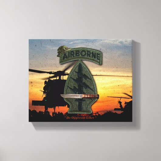 Speciale strijdkrachten sf. sf. veteranen van groe canvas afdruk (Voorkant)