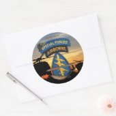 Speciale strijdkrachten Veteranen van de Groene Be Ronde Sticker (Envelop)