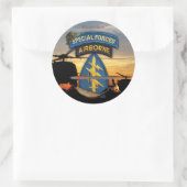 Speciale strijdkrachten Veteranen van de Groene Be Ronde Sticker (Tas)