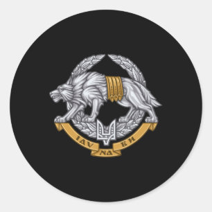speciale strijdkrachten voor Oekraïne Spetsnaz Wol Ronde Sticker