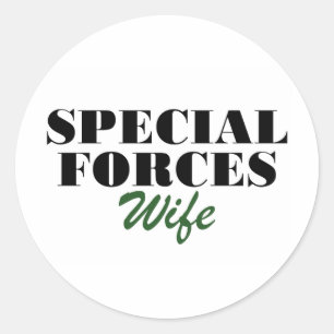 Speciale strijdkrachten vrouw ronde sticker
