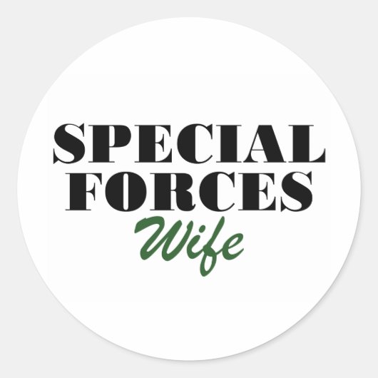 Speciale strijdkrachten vrouw ronde sticker (Voorkant)