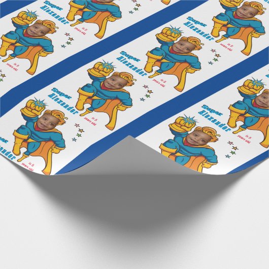 Speciale superheld Amazing Flying Foto Cadeaupapier (Hoek)