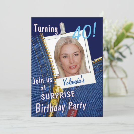 Speciale Surprice Birthday Party Kaart (Staand voorkant)