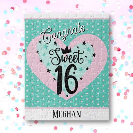 Speciale Sweet 16 Verjaardag Legpuzzel