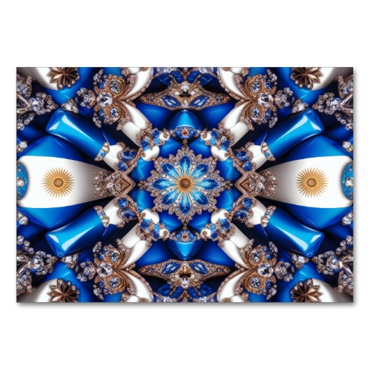 Speciale tafelkaart met Argentijnse kleuren Kaart (Voorkant)