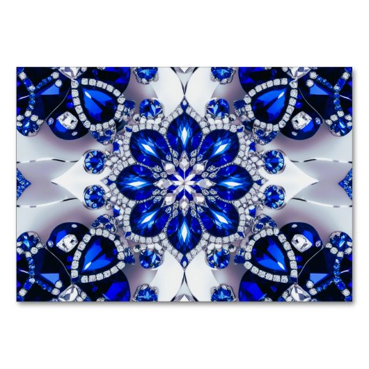 Speciale tafelkaart met Blauw Wit Kleuren Kaart (Voorkant)