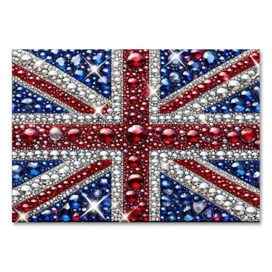 Speciale tafelkaart met Britse kleuren Kaart (Voorkant)