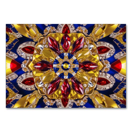 Speciale tafelkaart met Colombia Kleuren Kaart (Voorkant)