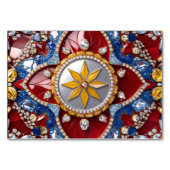 Speciale tafelkaart met Colombiaanse kleuren Kaart (Achterkant)