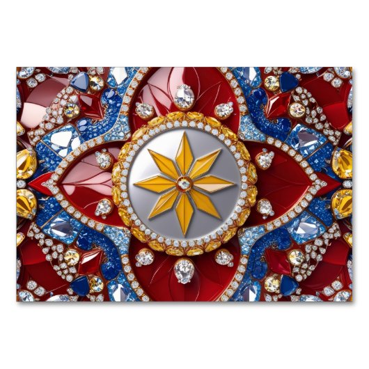 Speciale tafelkaart met Colombiaanse kleuren Kaart (Voorkant)