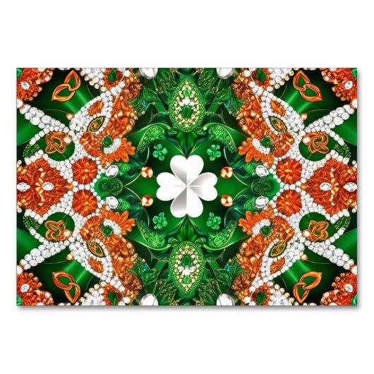 Speciale tafelkaart met Ierse kleuren Kaart (Voorkant)