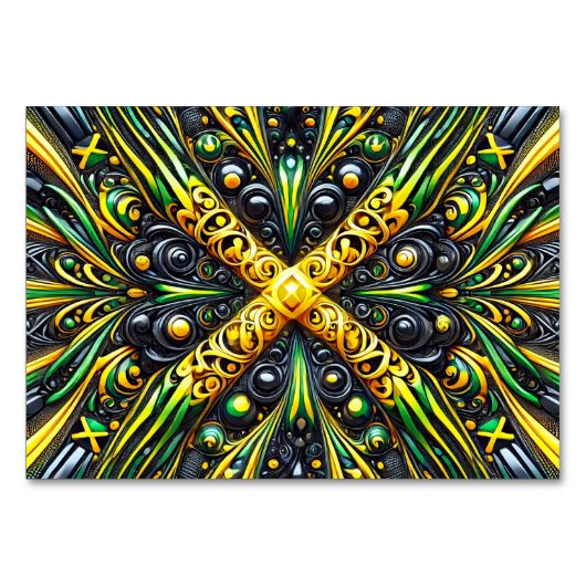 Speciale tafelkaart met Jamaicaanse kleuren Kaart (Voorkant)