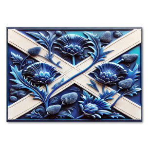 Speciale tafelkaart met Schotse distels Kaart