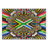 Speciale tafelkaart met Zuid-Afrikaanse kleuren Kaart (Achterkant)