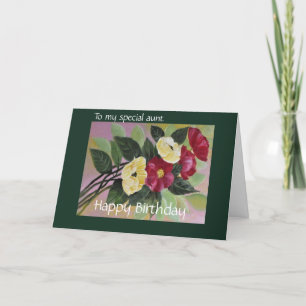 Speciale tante floral/Birthday Card Feestdagen Kaart