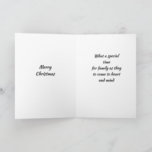 * SPECIALE TIJDEN - SPECIALE * FAMILIE * MERRY CHR KAART (Binnen)