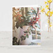 * SPECIALE TIJDEN - SPECIALE VRIENDEN * MERRY CHRI KAART (Gele Bloem)