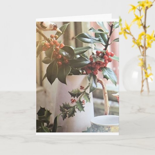 * SPECIALE TIJDEN - SPECIALE VRIENDEN * MERRY CHRI KAART (Gele Bloem)