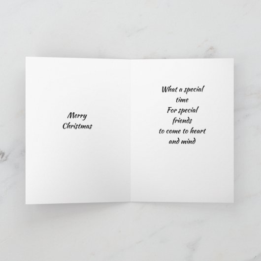 * SPECIALE TIJDEN - SPECIALE VRIENDEN * MERRY CHRI KAART (Binnen)