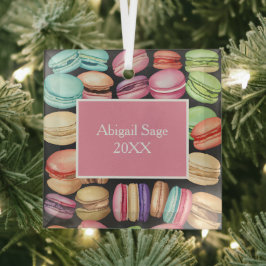 Speciale Trendy Artistieke Waterverf Macarons Glas Ornament