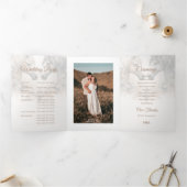 Speciale Trifold Toevoegen Foto Wedding Programma (Binnen)