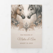 Speciale Trifold Toevoegen Foto Wedding Programma (Cover)