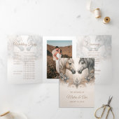Speciale Trifold Toevoegen Foto Wedding Programma
