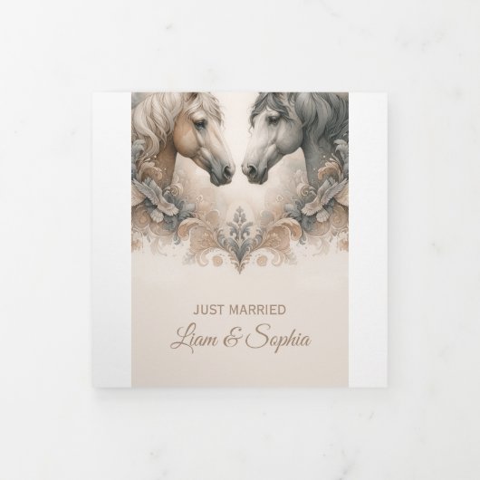 Speciale Trifold Voeg foto bruiloft aankondiging (Cover)