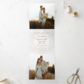 Speciale Trifold Voeg foto bruiloft uitnodiging (Binnen)