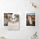 Speciale Trifold Voeg foto bruiloft uitnodiging