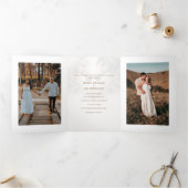 Speciale Trifold Voeg foto bruiloft uitnodiging (Binnen)