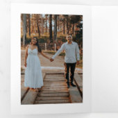 Speciale Trifold Voeg foto bruiloft uitnodiging (Binnenzijde eerst)