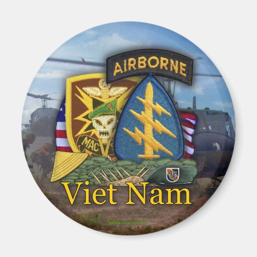speciale troepen groene bergen macv sog vietnam Ma Magneet (Voorkant)