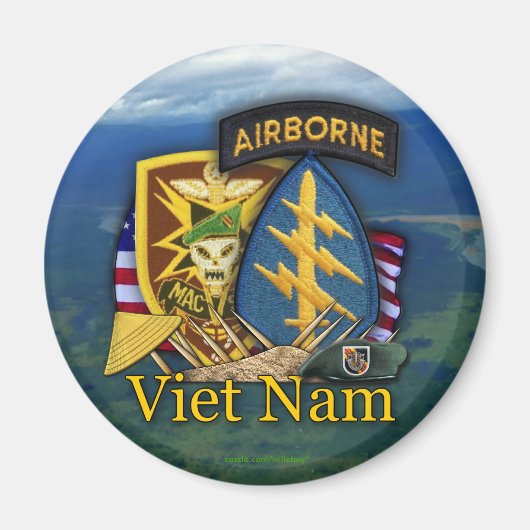 speciale troepen groene bergen macv sog vietnam Ma Magneet (Voorkant)