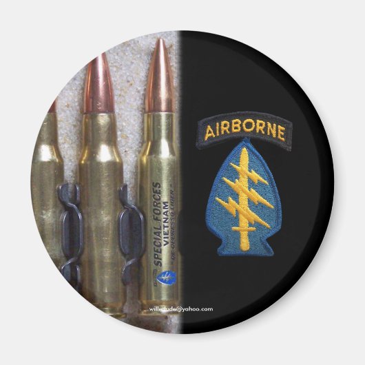 speciale troepenmacht groene berets patch vietnam magneet (Voorkant)