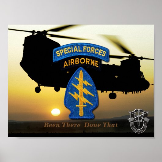 speciale troepenmacht groene berten SFG SOF SF Pos Poster (Voorkant)