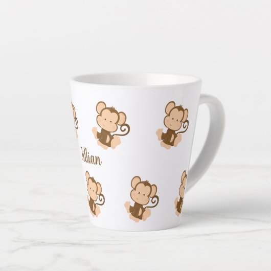 Speciale troop van apen latte mok (Rechterhoek)