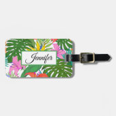 Speciale tropische bloemen bagagelabel (Voorkant horizontaal)