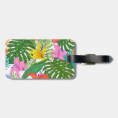 Speciale tropische bloemen bagagelabel (Achterkant horizontaal)