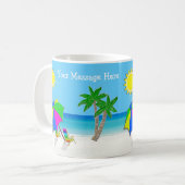 Speciale Tropische koffiehandschoenen, twee tekstv Koffiemok (Voorkant links)