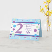 Speciale tweede verjaardag persoonlijke Kaart! Kaart (Gele Bloem)