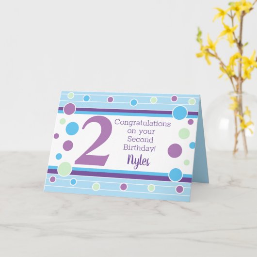 Speciale tweede verjaardag persoonlijke Kaart! Kaart (Gele Bloem)