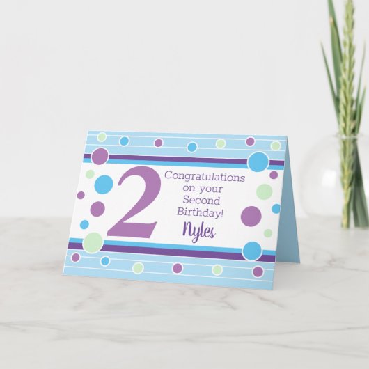 Speciale tweede verjaardag persoonlijke Kaart! Kaart (Voorkant)