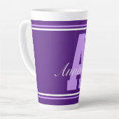 Speciale typografie, gepersonaliseerd microgram latte mok (Linkerhoek)
