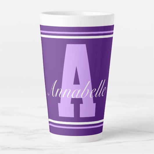 Speciale typografie, gepersonaliseerd microgram latte mok (Voorkant)