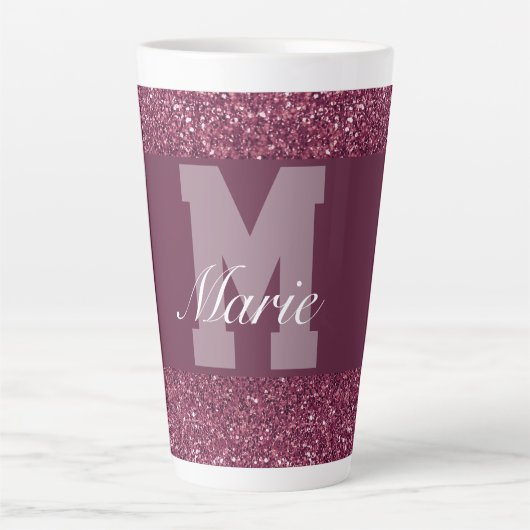 Speciale typografie, gepersonaliseerd microgram latte mok (Voorkant)